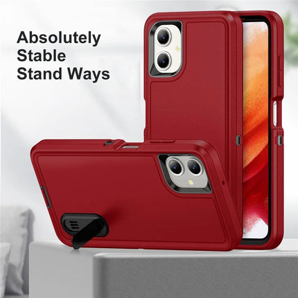 For Samsung Galaxy A06 Case Kickstand Phone Cover PC+Silicone+EVA 3-in-1 Design