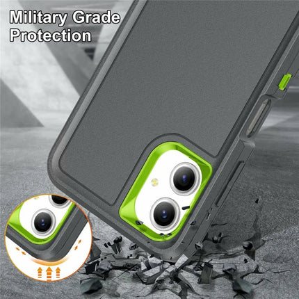 For Samsung Galaxy A06 Case Kickstand Phone Cover PC+Silicone+EVA 3-in-1 Design