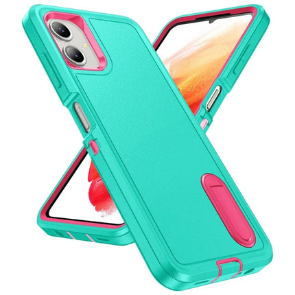 For Samsung Galaxy A06 Case Kickstand Phone Cover PC+Silicone+EVA 3-in-1 Design