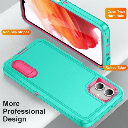 For Samsung Galaxy A06 Case Kickstand Phone Cover PC+Silicone+EVA 3-in-1 Design