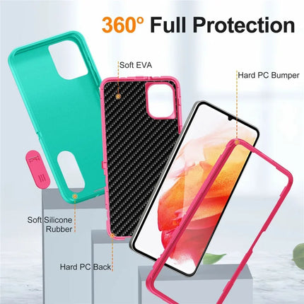 For Samsung Galaxy A06 Case Kickstand Phone Cover PC+Silicone+EVA 3-in-1 Design