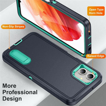 For Samsung Galaxy A06 Case Kickstand Phone Cover PC+Silicone+EVA 3-in-1 Design