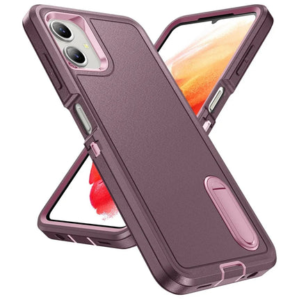 For Samsung Galaxy A06 Case Kickstand Phone Cover PC+Silicone+EVA 3-in-1 Design