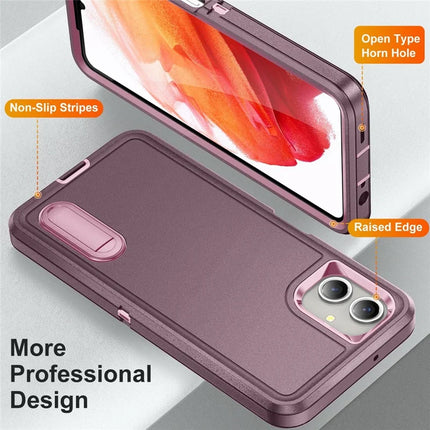 For Samsung Galaxy A06 Case Kickstand Phone Cover PC+Silicone+EVA 3-in-1 Design