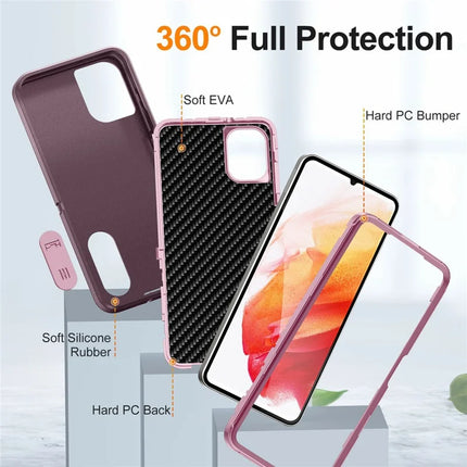 For Samsung Galaxy A06 Case Kickstand Phone Cover PC+Silicone+EVA 3-in-1 Design