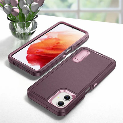 For Samsung Galaxy A06 Case Kickstand Phone Cover PC+Silicone+EVA 3-in-1 Design