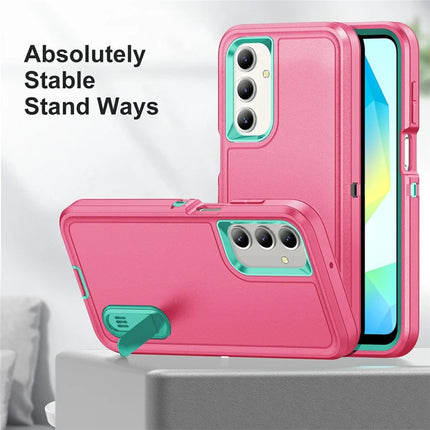 For Samsung Galaxy A16 4G / 5G Case Kickstand Phone Cover PC+Silicone+EVA 3-in-1 Design