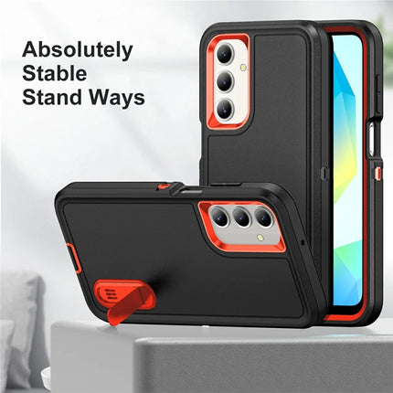 For Samsung Galaxy A16 4G / 5G Case Kickstand Phone Cover PC+Silicone+EVA 3-in-1 Design