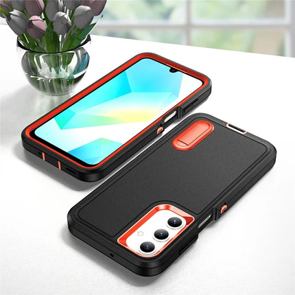 For Samsung Galaxy A16 4G / 5G Case Kickstand Phone Cover PC+Silicone+EVA 3-in-1 Design