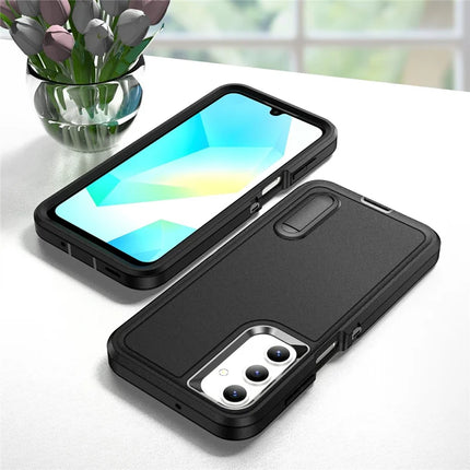 For Samsung Galaxy A16 4G / 5G Case Kickstand Phone Cover PC+Silicone+EVA 3-in-1 Design
