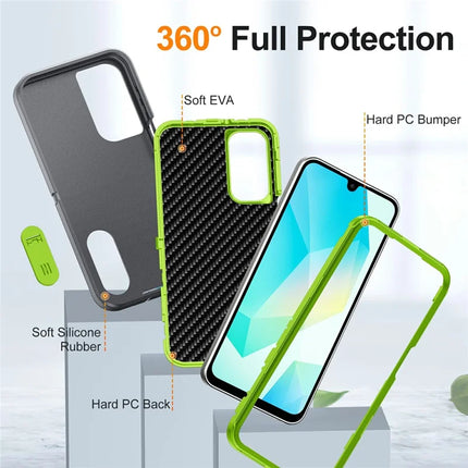 For Samsung Galaxy A16 4G / 5G Case Kickstand Phone Cover PC+Silicone+EVA 3-in-1 Design