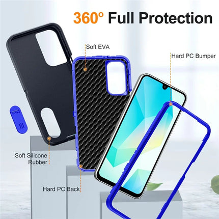 For Samsung Galaxy A16 4G / 5G Case Kickstand Phone Cover PC+Silicone+EVA 3-in-1 Design