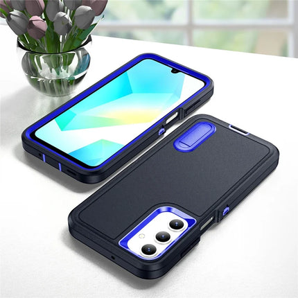 For Samsung Galaxy A16 4G / 5G Case Kickstand Phone Cover PC+Silicone+EVA 3-in-1 Design