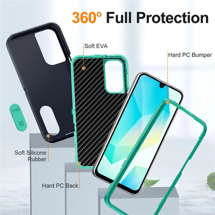 For Samsung Galaxy A16 4G / 5G Case Kickstand Phone Cover PC+Silicone+EVA 3-in-1 Design