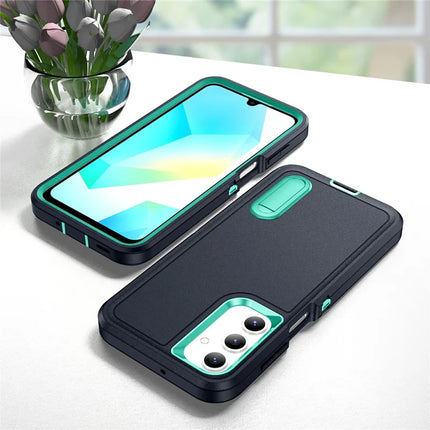For Samsung Galaxy A16 4G / 5G Case Kickstand Phone Cover PC+Silicone+EVA 3-in-1 Design