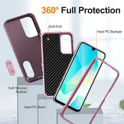 For Samsung Galaxy A16 4G / 5G Case Kickstand Phone Cover PC+Silicone+EVA 3-in-1 Design