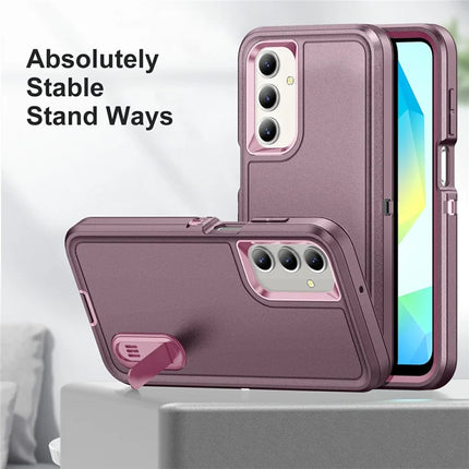 For Samsung Galaxy A16 4G / 5G Case Kickstand Phone Cover PC+Silicone+EVA 3-in-1 Design