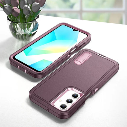 For Samsung Galaxy A16 4G / 5G Case Kickstand Phone Cover PC+Silicone+EVA 3-in-1 Design