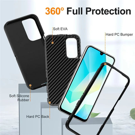 For Samsung Galaxy A16 4G / 5G Case PC+Silicone+EVA 3-in-1 Shockproof Phone Cover