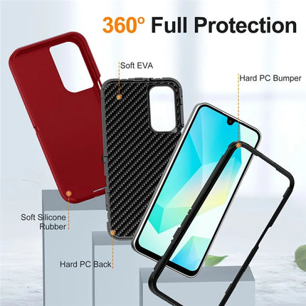 For Samsung Galaxy A16 4G / 5G Case PC+Silicone+EVA 3-in-1 Shockproof Phone Cover