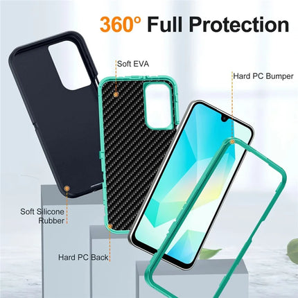 For Samsung Galaxy A16 4G / 5G Case PC+Silicone+EVA 3-in-1 Shockproof Phone Cover