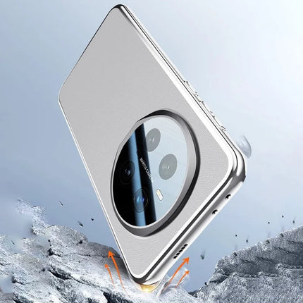 For Honor Magic7 Pro 5G Case with Lens Guard Kickstand Anti Drop TPU+PU Phone Back Cover