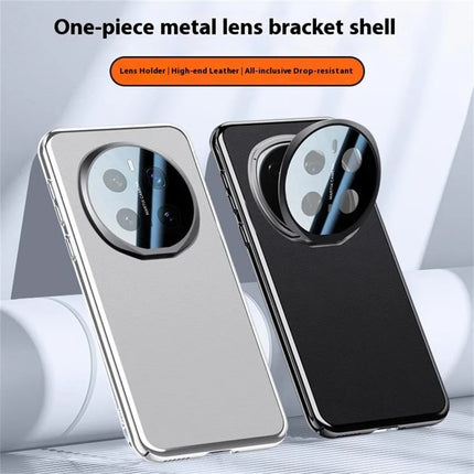 For Honor Magic7 Pro 5G Case with Lens Guard Kickstand Anti Drop TPU+PU Phone Back Cover