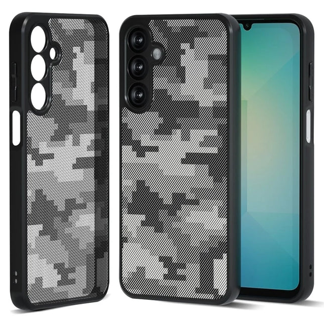 IBMRS For Samsung Galaxy A16 5G / 4G Case TPU + PC Heavy Duty Shockproof Phone Cover Camera Protection - Grid Camouflage