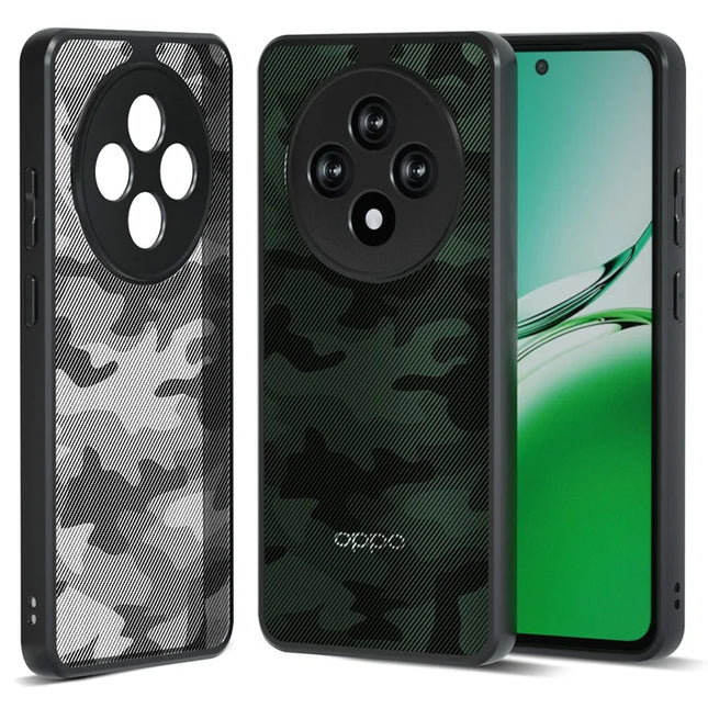 IBMRS For Oppo Reno12 F 5G  /  Reno12 F 4G  /  F27 5G Case TPU + PC Heavy Duty Shockproof Phone Cover Camera Protection - Artistic Camouflage