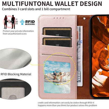 For Google Pixel 9 /  9 Pro Case RFID Blocking Leather Wallet Flip Phone Cover with Wrist Strap