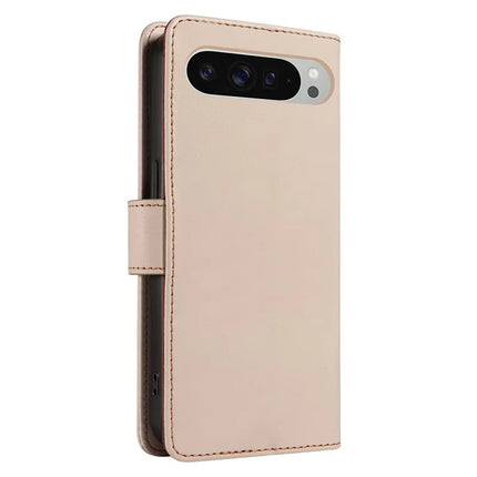For Google Pixel 9 /  9 Pro Case RFID Blocking Leather Wallet Flip Phone Cover with Wrist Strap