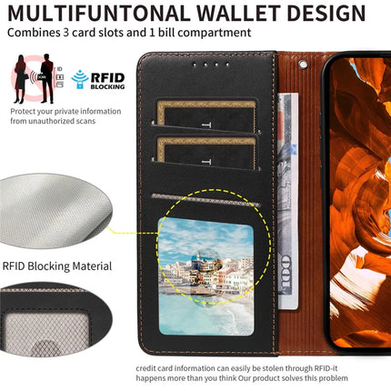 For Google Pixel 9 Case RFID Blocking Leather Wallet Flip Phone Cover with Wrist Strap