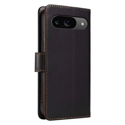For Google Pixel 9 Case RFID Blocking Leather Wallet Flip Phone Cover with Wrist Strap
