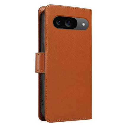 For Google Pixel 9 Case RFID Blocking Leather Wallet Flip Phone Cover with Wrist Strap