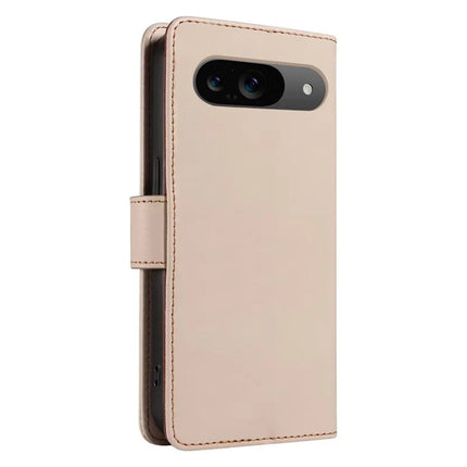 For Google Pixel 9 Case RFID Blocking Leather Wallet Flip Phone Cover with Wrist Strap