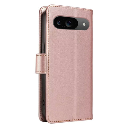 For Google Pixel 9 Case RFID Blocking Leather Wallet Flip Phone Cover with Wrist Strap