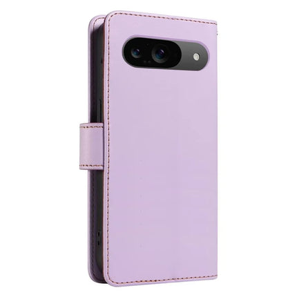 For Google Pixel 9 Case RFID Blocking Leather Wallet Flip Phone Cover with Wrist Strap