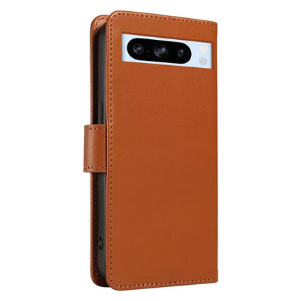 For Google Pixel 8 Pro Case RFID Blocking Leather Wallet Flip Phone Cover with Wrist Strap