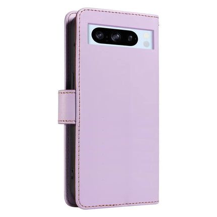 For Google Pixel 8 Pro Case RFID Blocking Leather Wallet Flip Phone Cover with Wrist Strap