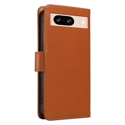 For Google Pixel 8 Case RFID Blocking Leather Wallet Flip Phone Cover with Wrist Strap