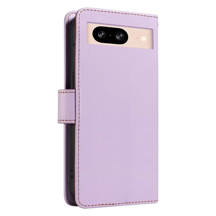 For Google Pixel 8 Case RFID Blocking Leather Wallet Flip Phone Cover with Wrist Strap