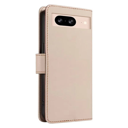 For Google Pixel 8 Case RFID Blocking Leather Wallet Flip Phone Cover with Wrist Strap