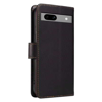 For Google Pixel 7a Case RFID Blocking Leather Wallet Flip Phone Cover with Wrist Strap