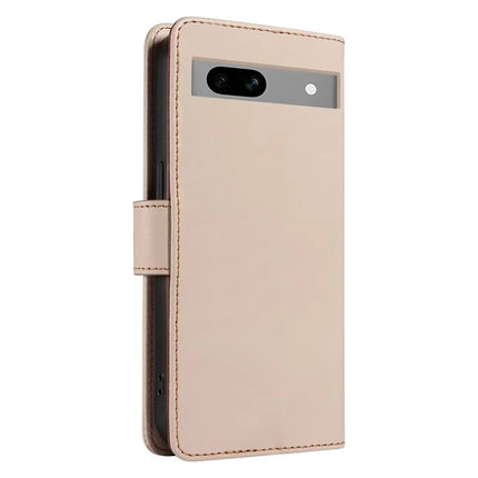 For Google Pixel 7a Case RFID Blocking Leather Wallet Flip Phone Cover with Wrist Strap