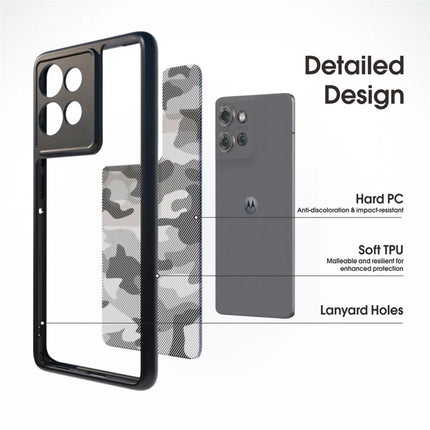 IBMRS For Motorola Edge 50 5G Case TPU + PC Heavy Duty Shockproof Phone Cover Camera Protection