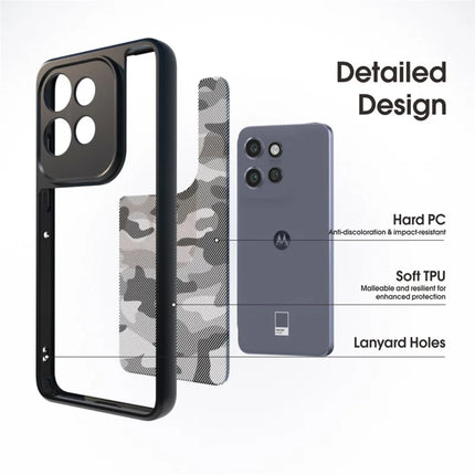 IBMRS For Motorola Edge 50 Neo 5G / S50 5G Case TPU + PC Heavy Duty Shockproof Phone Cover Camera Protection