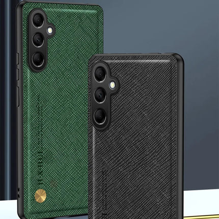 For Samsung Galaxy A16 5G  /  4G Case Cross Texture Leather+TPU Phone Cover Support Magnetic Car Holder
