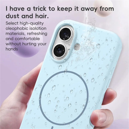 For iPhone 16 Plus Case Compatible with MagSafe Liquid Silicone Anti-Drop Phone Cover