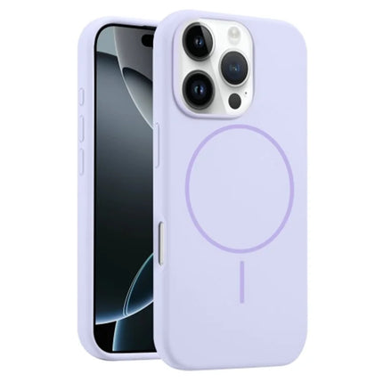 For iPhone 16 Pro Max Case Compatible with MagSafe Liquid Silicone Anti-Drop Phone Cover - Light Purple