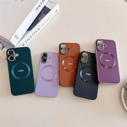 DEKKER For iPhone 16 Plus Back Cover Compatible with MagSafe PU+TPU Phone Case
